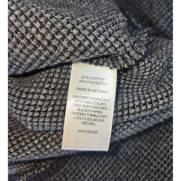 Express XL Hooded Mens Sweater Black Waffle Knit Cotton Blend - Picture 6 of 8